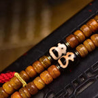 Fortune Jewel Tibetan 108 Beads Camel Bone Luck Tassel Mala