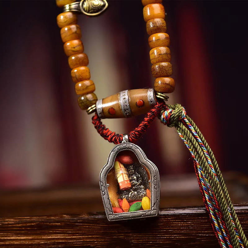 Fortune Jewel Tibetan 108 Beads Camel Bone Luck Tassel Mala