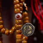 Fortune Jewel Tibetan 108 Beads Camel Bone Luck Tassel Mala