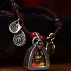 Fortune Jewel Tibetan Medicine Buddha Compassion Braided Rope Necklace Pendant