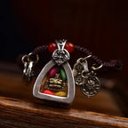 Fortune Jewel Tibetan Medicine Buddha Compassion Braided Rope Necklace Pendant