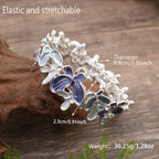 Fortune Jewel Colorful Butterfly Love Alloy Elastic Bracelet Bangle