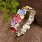 Fortune Jewel The Tree Of Life Round Pattern Unity Alloy Elastic Bracelet Bangle