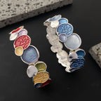 Fortune Jewel The Tree Of Life Round Pattern Unity Alloy Elastic Bracelet Bangle