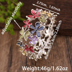 Fortune Jewel Colorful Butterfly Flowers Love Alloy Elastic Bracelet Bangle