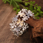 Fortune Jewel Colorful Butterfly Flowers Love Alloy Elastic Bracelet Bangle