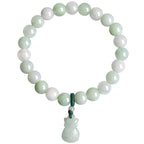 Fortune Jewel Natural Jade Money Bag Charm Luck Bracelet