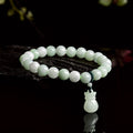 Fortune Jewel Natural Jade Money Bag Charm Luck Bracelet
