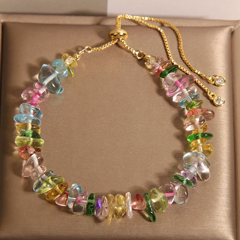 Fortune Jewel Various Gravel Crystals White Crystal Blue Crystal Protection Bracelet