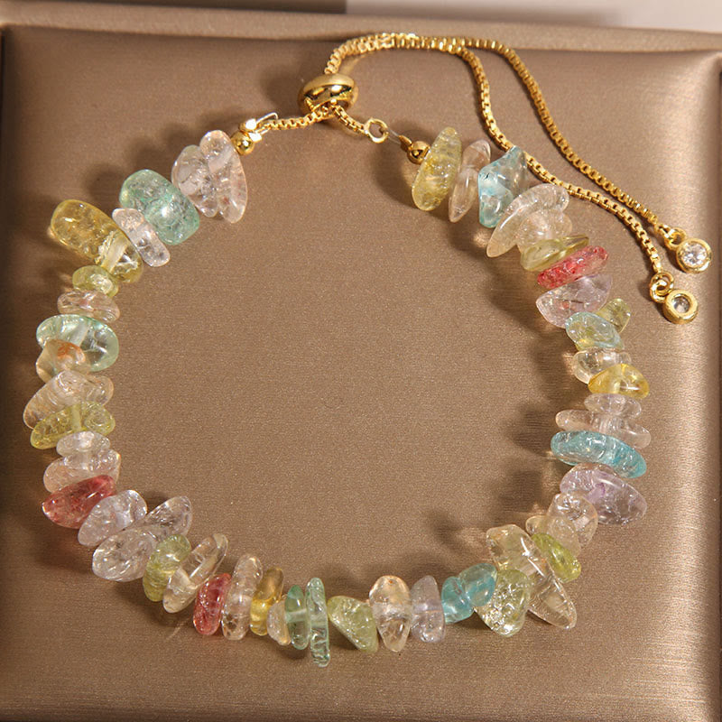Fortune Jewel Various Gravel Crystals White Crystal Blue Crystal Protection Bracelet
