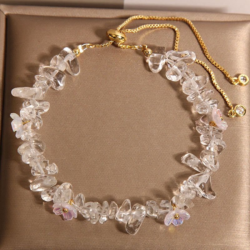 Fortune Jewel Various Gravel Crystals White Crystal Blue Crystal Protection Bracelet