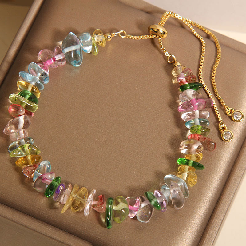 Fortune Jewel Various Gravel Crystals White Crystal Blue Crystal Protection Bracelet
