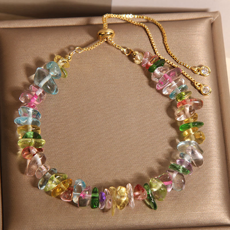 Fortune Jewel Various Gravel Crystals White Crystal Blue Crystal Protection Bracelet