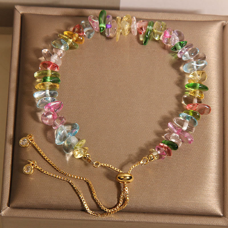 Fortune Jewel Various Gravel Crystals White Crystal Blue Crystal Protection Bracelet