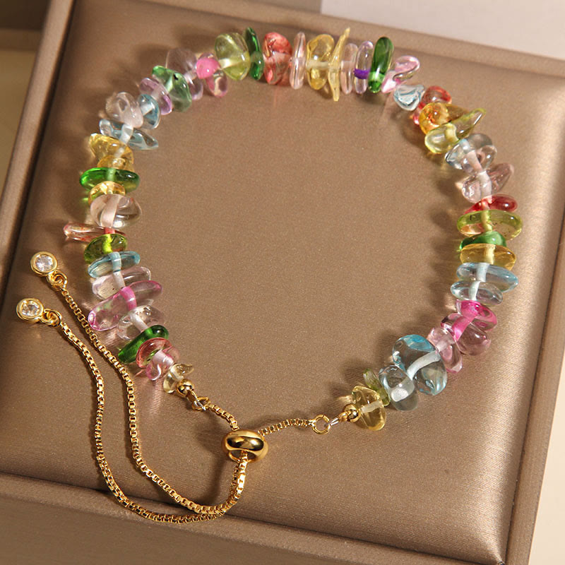 Fortune Jewel Various Gravel Crystals White Crystal Blue Crystal Protection Bracelet