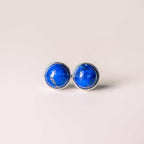 Fortune Jewel Vintage 925 Sterling Silver Lazurite Balance Earrings
