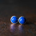 Fortune Jewel Vintage 925 Sterling Silver Lazurite Balance Earrings