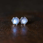 Fortune Jewel 925 Sterling Silver Moonstone Positive Earrings