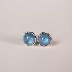 Fortune Jewel 925 Sterling Silver Moonstone Positive Earrings