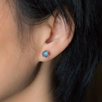 Fortune Jewel 925 Sterling Silver Moonstone Positive Earrings