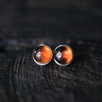 Fortune Jewel 925 Sterling Silver Garnet Protection Earrings