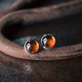 Fortune Jewel 925 Sterling Silver Garnet Protection Earrings