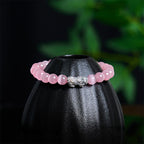 Fortune Jewel Natural Cat's Eye Beads 990 Sterling Silver Pixiu Positive Bracelet