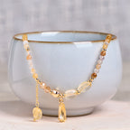Fortune Jewel Natural Citrine Beads Pleasure Multi Layer Bracelet