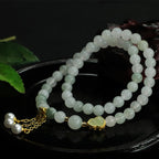 Fortune Jewel Natural Tianshan Jade Lotus Gourd Double Circle Prosperity Bracelet