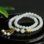 Fortune Jewel Natural Tianshan Jade Lotus Gourd Double Circle Prosperity Bracelet