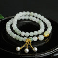 Fortune Jewel Natural Tianshan Jade Lotus Gourd Double Circle Prosperity Bracelet