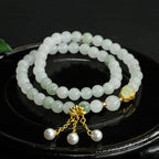 Fortune Jewel Natural Tianshan Jade Lotus Gourd Double Circle Prosperity Bracelet