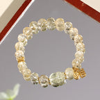 Fortune Jewel Natural Citrine PiXiu Copper Coin Protection Bracelet