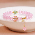 Buddha Stones 925 Sterling Silver Cat's Eye Hetian Jade Butterfly Peace Lock Charm Peace Bracelet