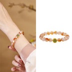 Fortune Jewel 999 Sterling Silver Citrine Om Mani Padme Hum Protection Bracelet