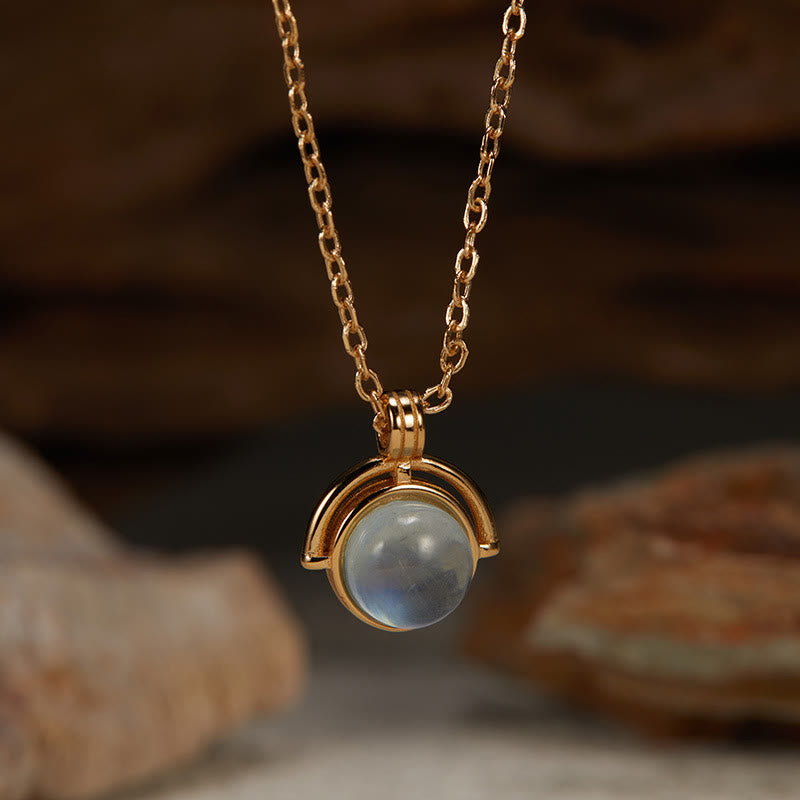 Fortune Jewel Red Agate Tiger Eye Aquamarine Moonstone 925 Sterling Silver Confidence Necklace Pendant