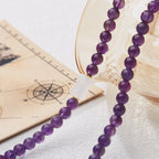 Fortune Jewel Natural Amethyst Beads Coin Hanging Gourd Chalcedony Lotus Balance Multi-layer Bracelet