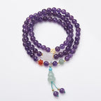 Fortune Jewel Natural Amethyst Beads Coin Hanging Gourd Chalcedony Lotus Balance Multi-layer Bracelet