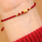 Fortune Jewel 999 Gold Luck Protection Koi Fish Handmade Braided String Bracelet