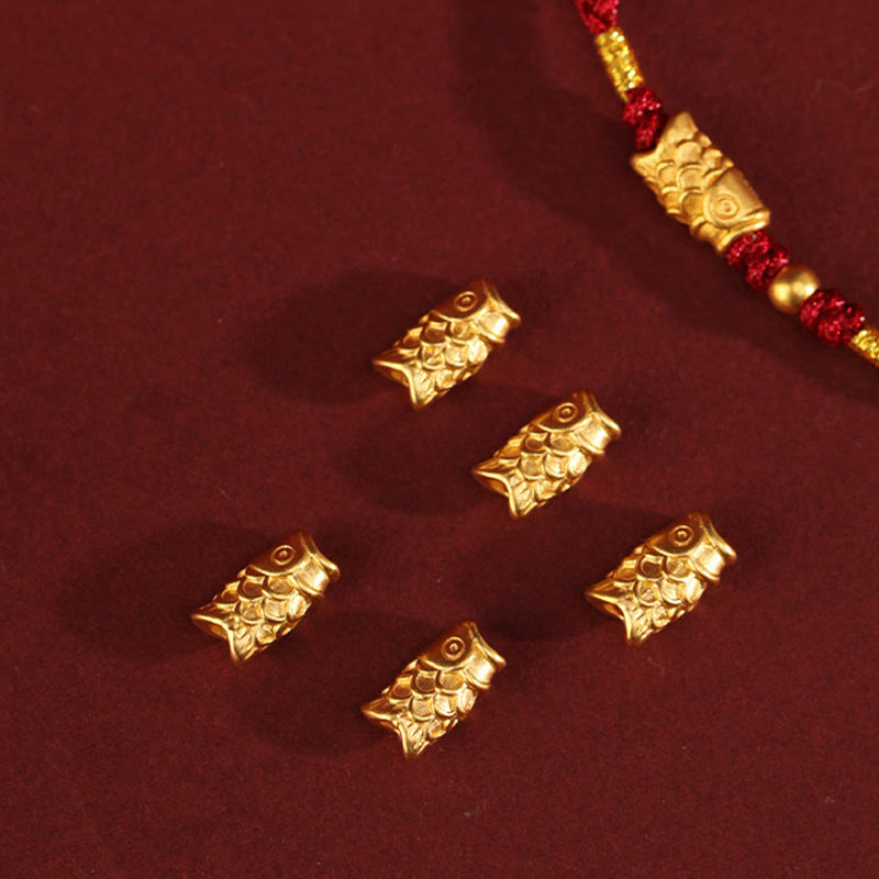 Fortune Jewel 999 Gold Luck Protection Koi Fish Handmade Braided String Bracelet