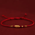 Fortune Jewel 999 Gold Luck Protection Koi Fish Handmade Braided String Bracelet
