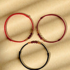 Fortune Jewel Cinnabar Beads Peach Wood Blessing String Bracelet