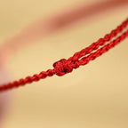 Fortune Jewel Cinnabar Beads Peach Wood Blessing String Bracelet
