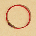 Fortune Jewel Cinnabar Beads Peach Wood Blessing String Bracelet