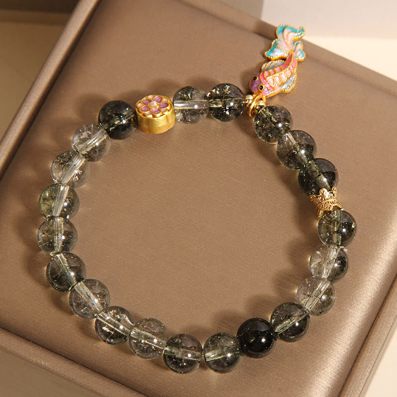 Fortune Jewel Green Phantom Koi Fish Lucky Bracelet