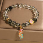 Fortune Jewel Green Phantom Koi Fish Lucky Bracelet