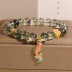 Fortune Jewel Green Phantom Koi Fish Lucky Bracelet