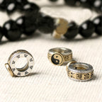 Fortune Jewel Black Obsidian Yin Yang Nine-Character Mantra Fulfilment Bracelet