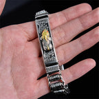 Fortune Jewel Tibetan Copper Buckle Prayer Wheel Heart Sutra Pi Xiu Metal Bracelet