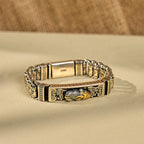 Fortune Jewel Tibetan Copper Buckle Prayer Wheel Heart Sutra Pi Xiu Metal Bracelet